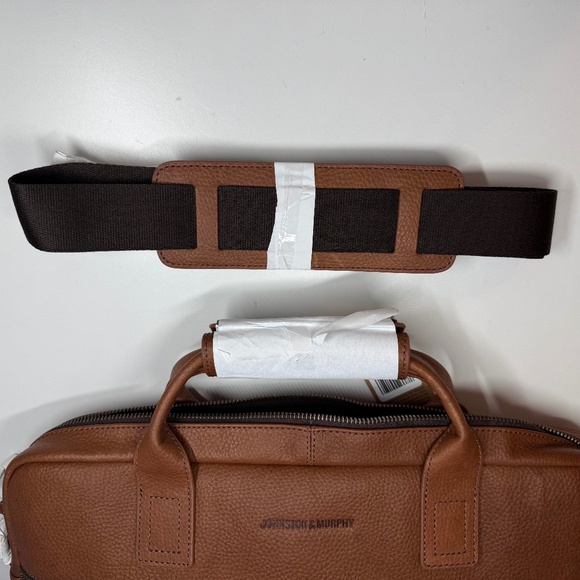 Johnston & Murphy Mens Oil Tanned Leather Briefcase - Picture 9 of 12